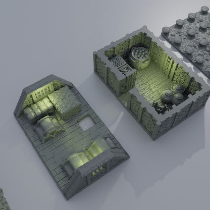 Medieval DnD Granary Miniature Terrain for Dungeons and Dragons, D&D, D and D, Tabletop RPG Terrain