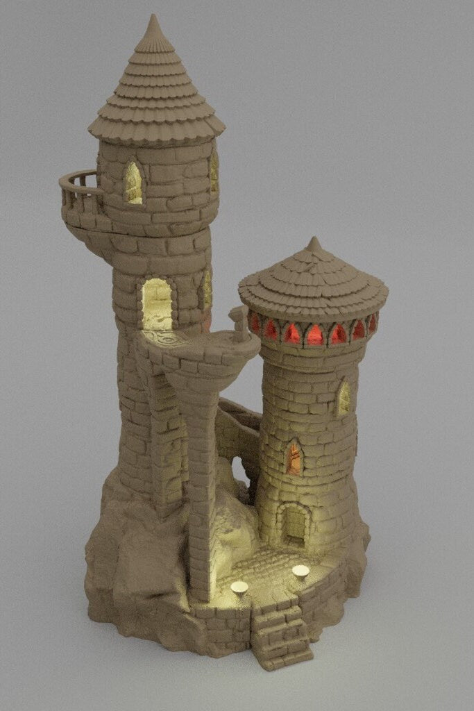 Wizard's Tower Terrain, Multi-Tier Tower for Tabletop Gaming, Magician's Tower, DnD Tower