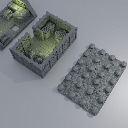 Medieval DnD Granary Miniature Terrain for Dungeons and Dragons, D&D, D and D, Tabletop RPG Terrain