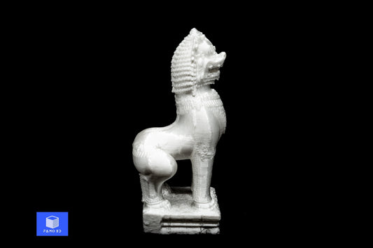 Cambodian Lion Statue- Musee Guimet, Paris, Bayon Lion Statue taken from Khan Kompong Svay Temple