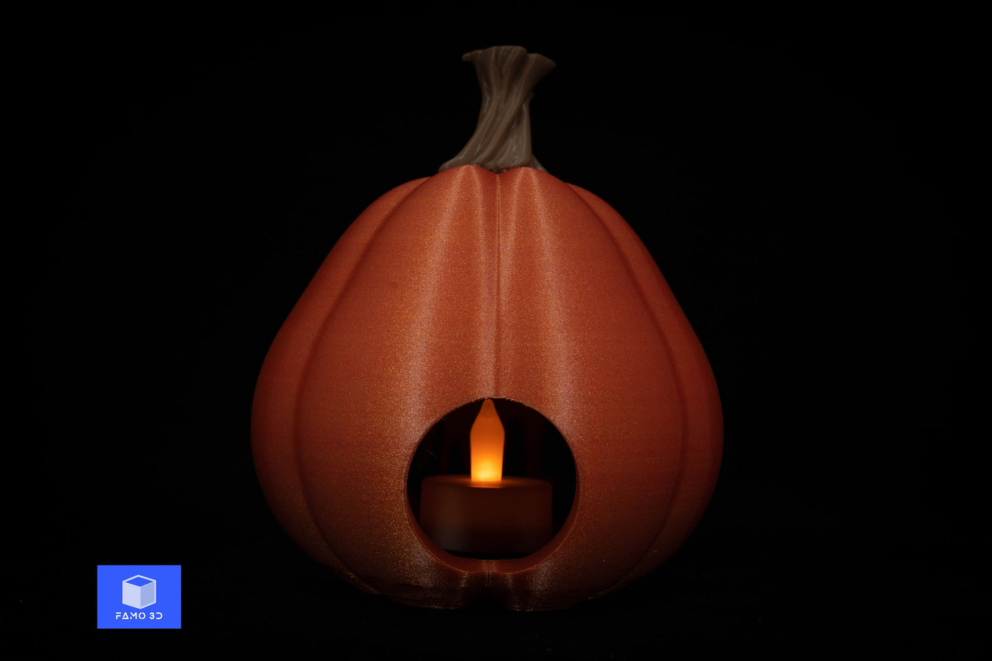 Spooky Jack o' Lantern, Pumpkin Tea Light Holder, Halloween Pumpkin Lantern