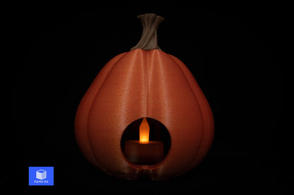 Spooky Jack o' Lantern, Pumpkin Tea Light Holder, Halloween Pumpkin Lantern