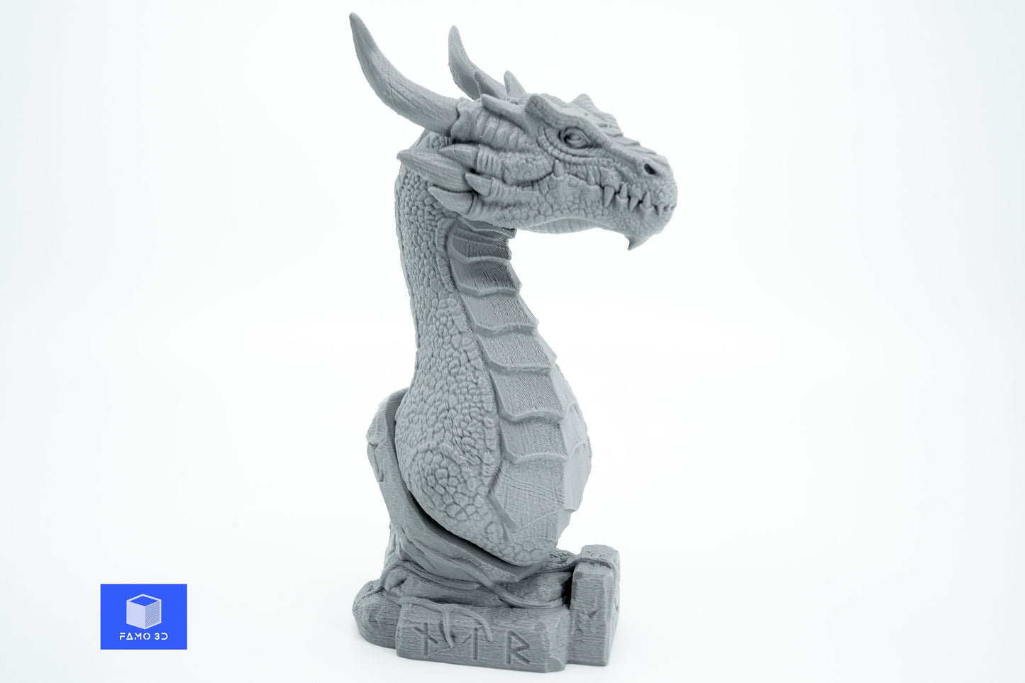 Dragon Bust (6.87in), Dragon Statue Desk/Shelf Decor, "Drafnir"