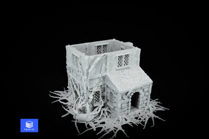 Corrupted Farmhouse Terrain for Dungeons and Dragons, 28mm Miniature Terrain, Wargaming Terrain