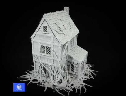 Corrupted Farmhouse Terrain for Dungeons and Dragons, 28mm Miniature Terrain, Wargaming Terrain