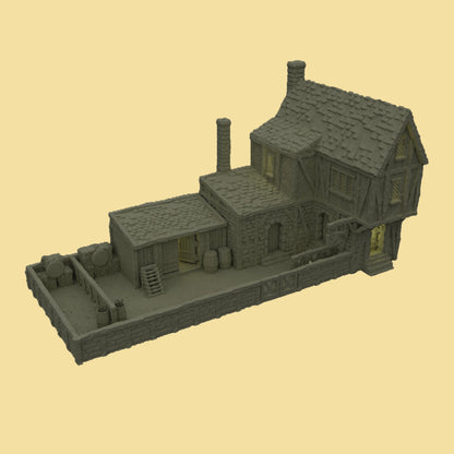 Medieval Bowyer Terrain, Medieval Terrain for DnD, Medieval Bowmaker House