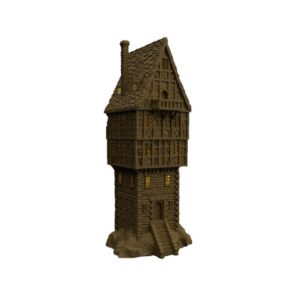 Tower House DnD Terrain, Medieval Tower House Terrain for Dungeons and Dragons