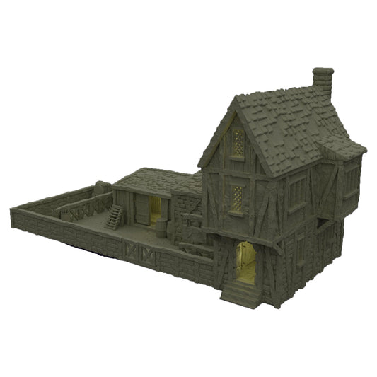 Medieval Bowyer Terrain, Medieval Terrain for DnD, Medieval Bowmaker House