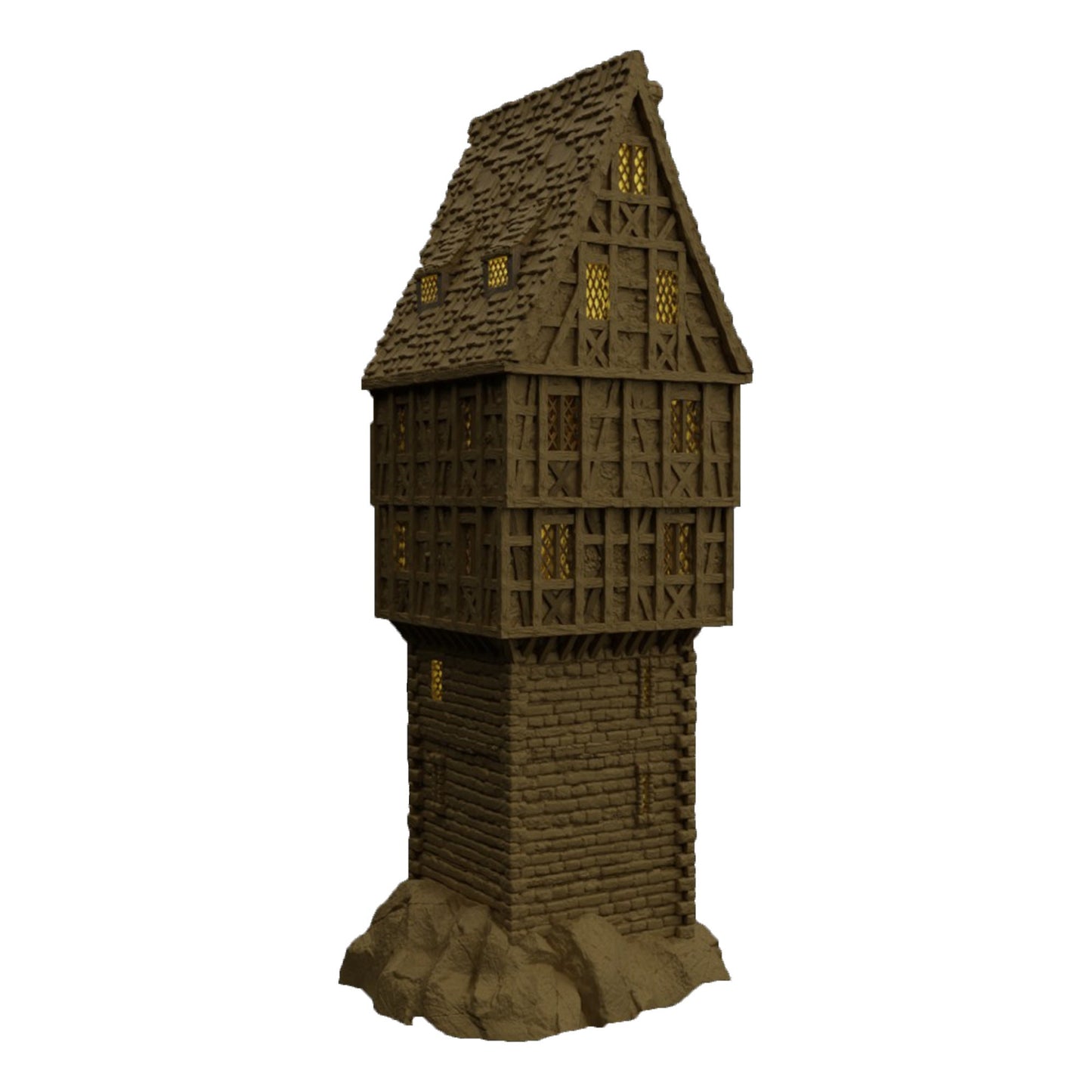 Tower House DnD Terrain, Medieval Tower House Terrain for Dungeons and Dragons