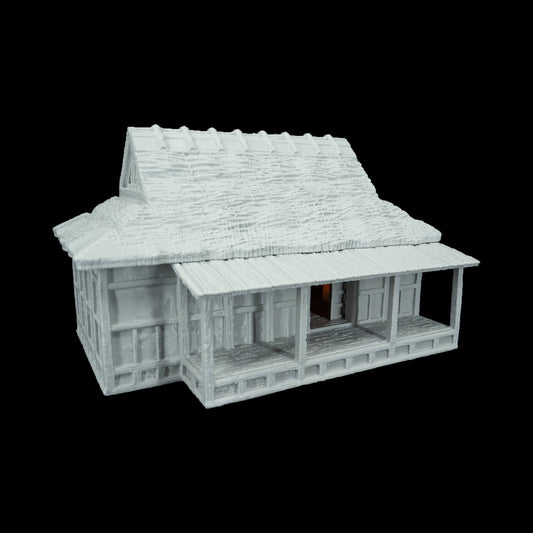 Japanese Cottage DnD Terrain, DnD Samurai Terrain for 28mm Miniatures, Wargaming Terrain