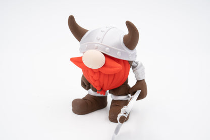 Gnome Dwarf Fidget Toy Figure, Viking Dwarf Articulating Figure, Flexi Factory