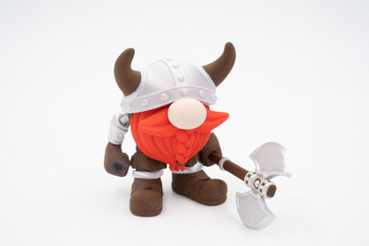 Gnome Dwarf Fidget Toy Figure, Viking Dwarf Articulating Figure, Flexi Factory