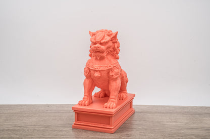 Desktop Chinese Imperial Guardian Lion Figure (石獅), Stone Lion Desk Decoration, Bookshelf Figure, Chinese “Foo Dog”