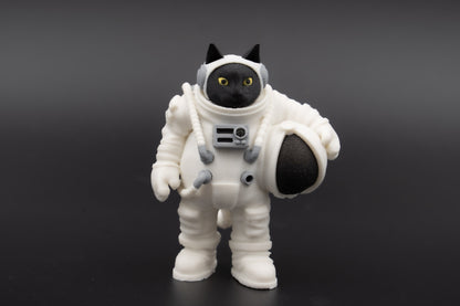 Cosmonaut Cat Figure, Astronaut Cats in Spacesuits