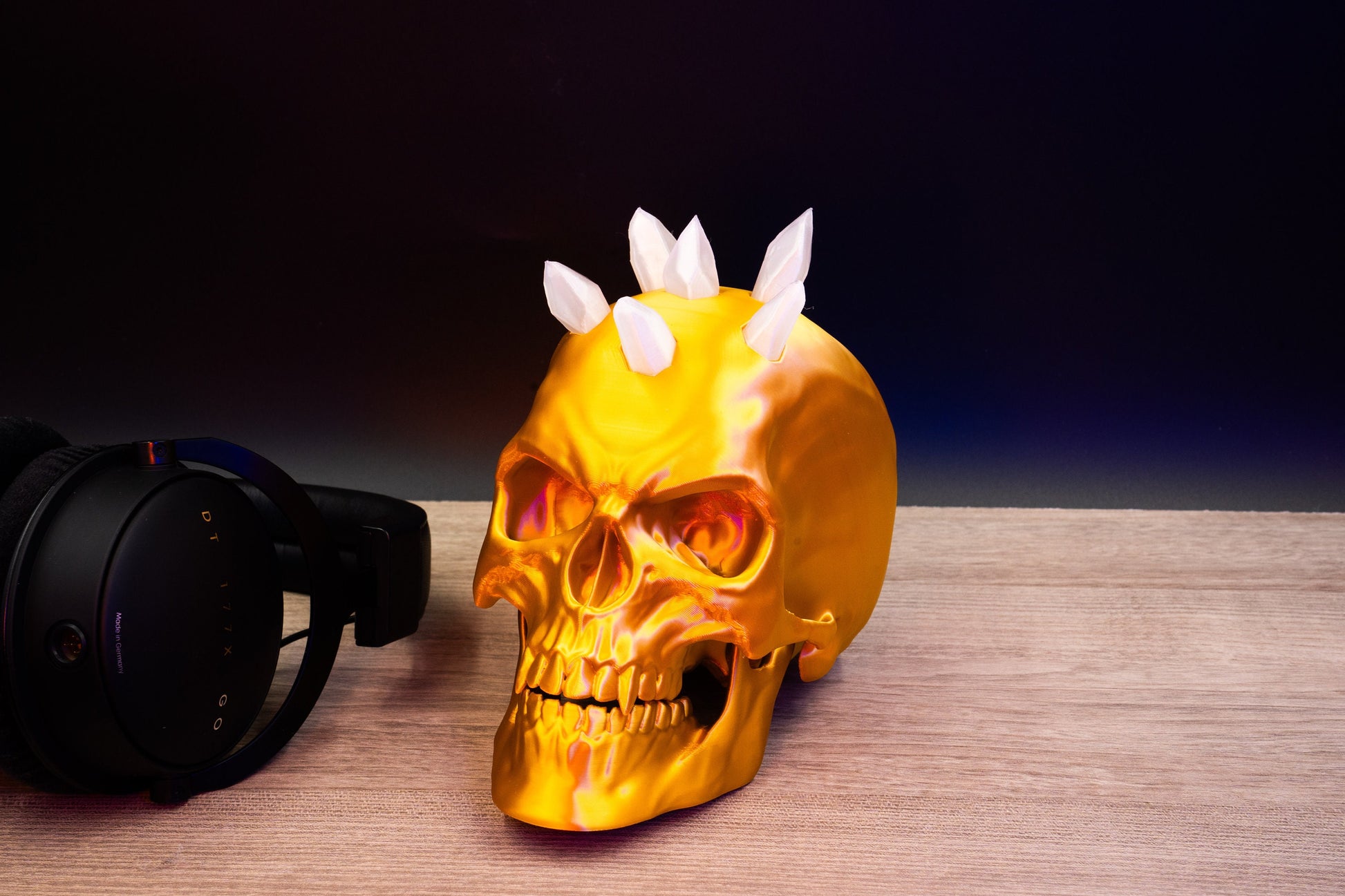 Punk Skull Headphones Holder | Cyberpunk Gamer Skull | Perfect Gamer Gift